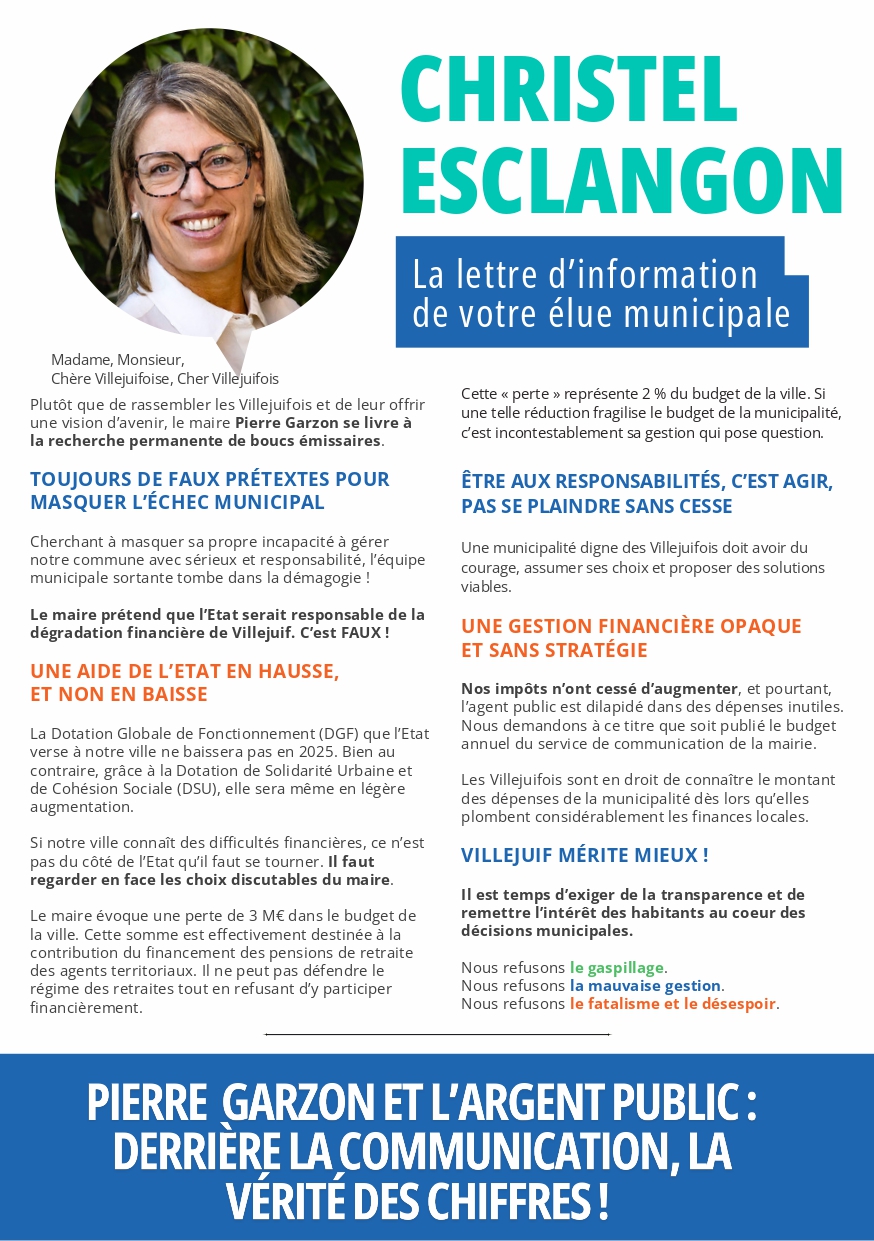Lettre Christel Esclangon Mars 2025 page 0001